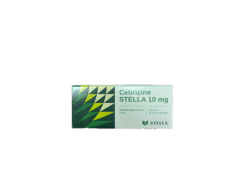 Thuốc chống dị ứng Cetirizine Stella 10mg (10 vỉ x 10 viên/hộp)