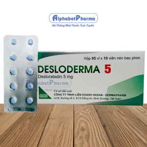 Thuốc chống dị ứng, kháng histamin Desloderma 5 (5 vỉ x 10 viên/hộp)