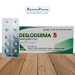 Thuốc chống dị ứng, kháng histamin Desloderma 5 (5 vỉ x 10 viên/hộp)