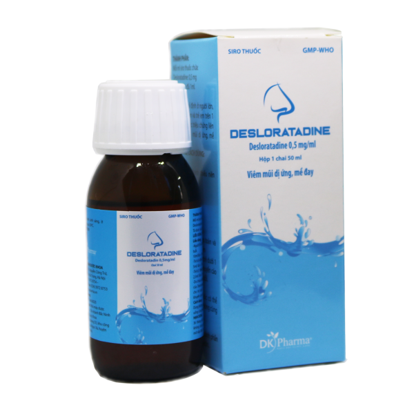 Siro trị viêm mũi dị ứng, mày đay Desloratadin DKPharma (40ml)