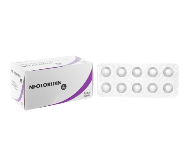 Thuốc trị viêm mũi dị ứng, ngứa, nổi mày đay Neoloridin 5mg (10 vỉ x 10 viên/hộp)