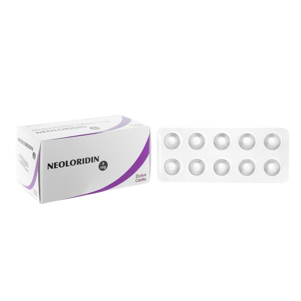 Thuốc trị viêm mũi dị ứng, ngứa, nổi mày đay Neoloridin 5mg (10 vỉ x 10 viên/hộp)