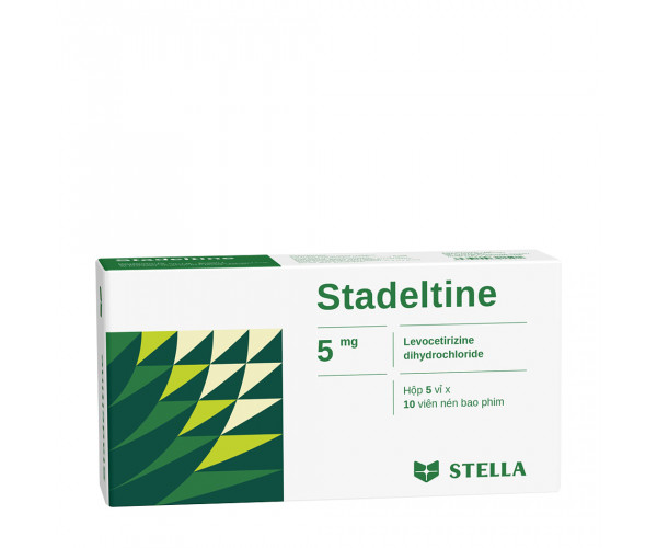 Thuốc điều trị các triệu chứng do viêm mũi dị ứng Stadeltine 5mg (5 vỉ x 10 viên/hộp)