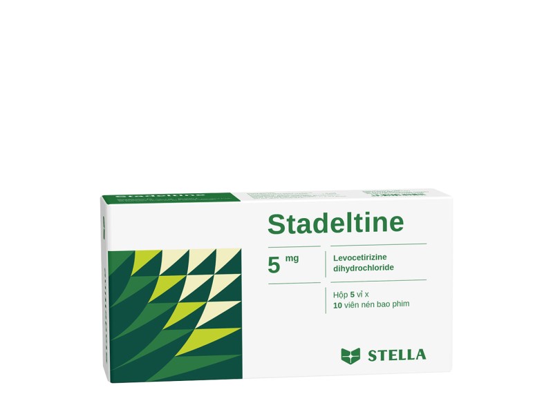 Thuốc điều trị các triệu chứng do viêm mũi dị ứng Stadeltine 5mg (5 vỉ x 10 viên/hộp)
