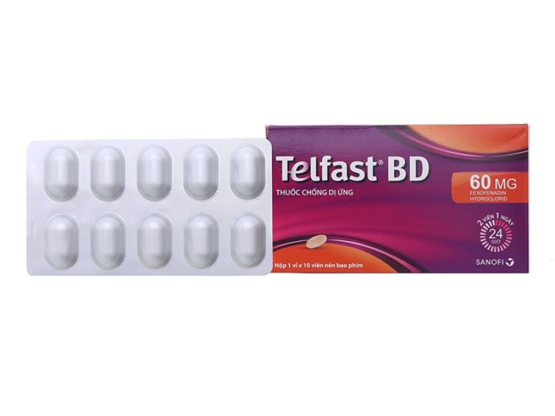 Thuốc chống dị ứng Telfast BD 60mg (10 viên/hộp)