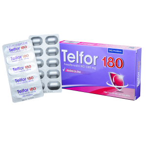 Thuốc chống dị ứng Telfor 180mg (2 vỉ x 10 viên/hộp)