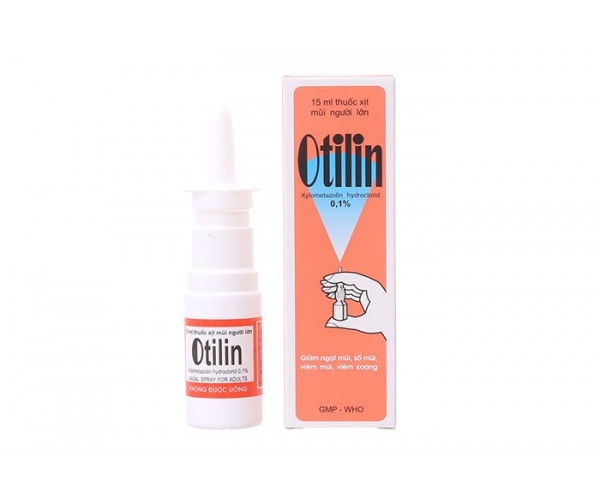 Thuốc xịt mũi trị viêm mũi, viêm xoang Otilin 0.1% (15ml)