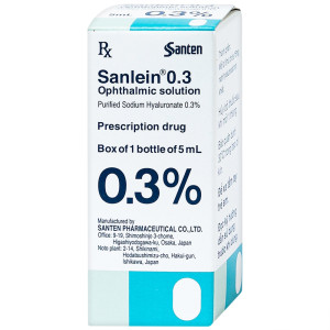Dung dịch nhỏ mắt điều trị rối loạn biểu mô giác – kết mạc Sanlein Dry Eye 0.3% (5ml)