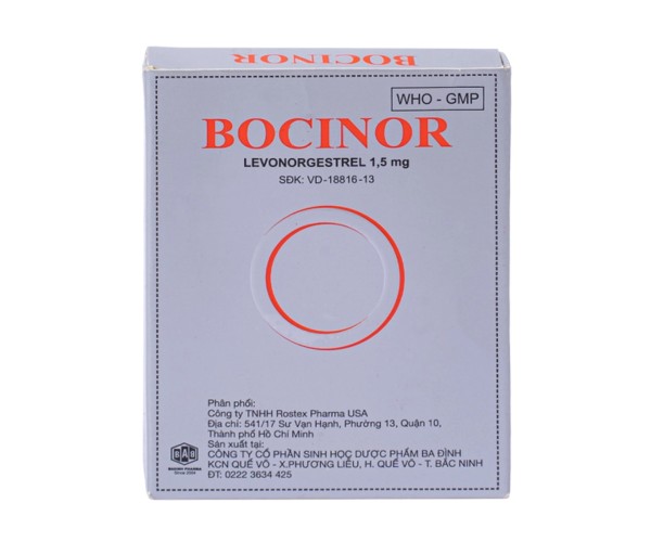 Thuốc tránh thai khẩn cấp trong vòng 72 giờ Bocinor (1.5mg)