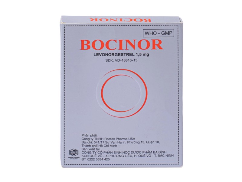 Thuốc tránh thai khẩn cấp trong vòng 72 giờ Bocinor (1.5mg)