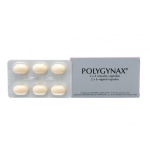 Viên đặt âm đạo trị huyết trắng Polygynax (2 vỉ x 6 viên/hộp)