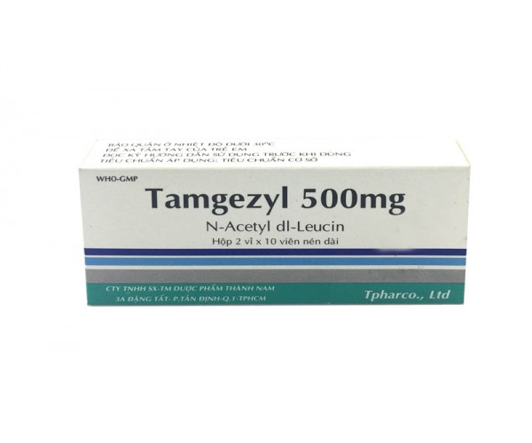 Thuốc trị chóng mặt Tamgezyl 500mg (2 vỉ x 10 viên/hộp)