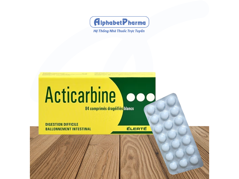 Thuốc trị tiêu chảy Acticarbine (4 vỉ x 21 viên/hộp)
