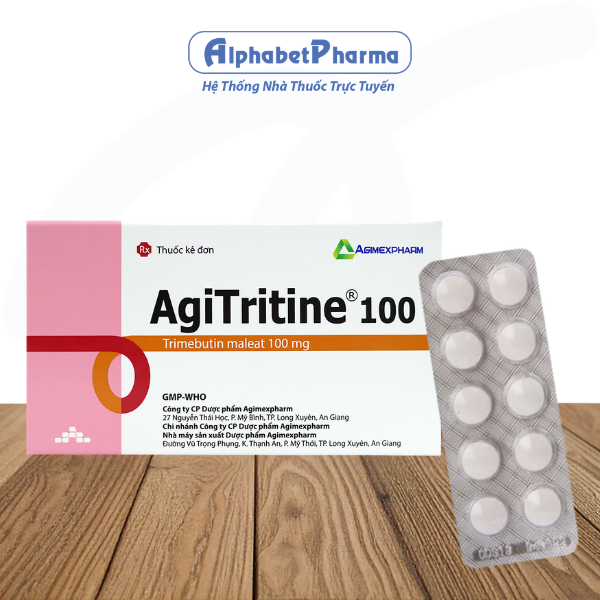 Thuốc trị rối loạn nhu động ruột AgiTritine 100 (10 vỉ x 10 viên/hộp)