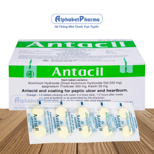 Thuốc điều trị triệu chứng đau viêm loét dạ dày – tá tràng Antacil (25 vỉ x 10 viên/hộp)