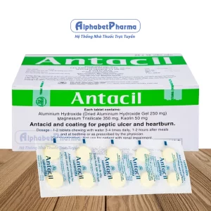 Thuốc điều trị triệu chứng đau viêm loét dạ dày – tá tràng Antacil (25 vỉ x 10 viên/hộp)