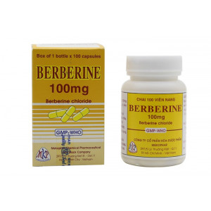 Thuốc trị tiêu chảy, kiết lỵ  Berberine 100mg MKP (100 viên/chai)