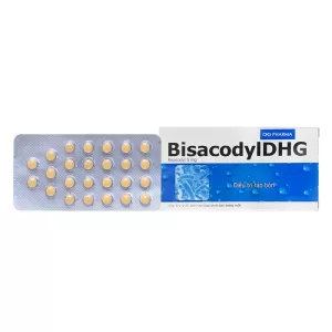 Bisacodyl DHG 5mg (4 vỉ x 25 viên/hộp)