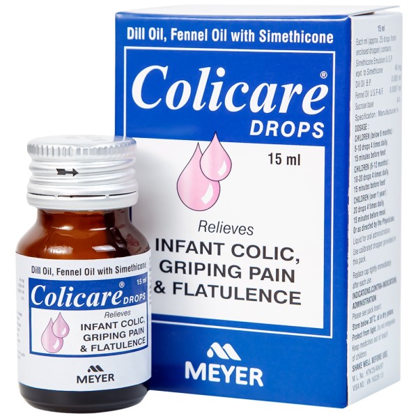 Nhũ dịch uống trị đầy hơi, khó tiêu Colicare Drops (15ml)