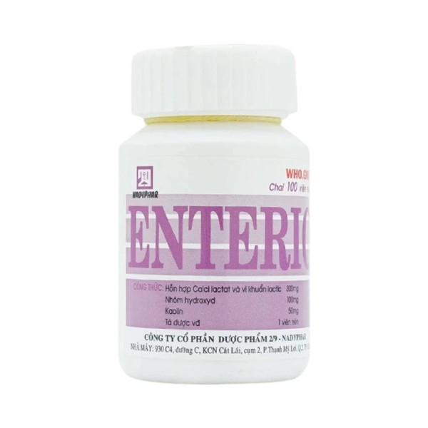 Thuốc hỗ trợ điều trị viêm ruột cấp và mãn tính Enteric tabs (100 viên/hộp)