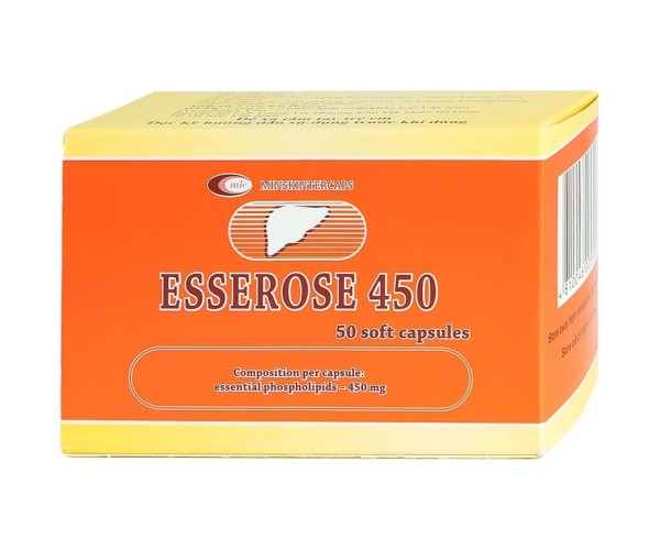 Thuốc cải thiện triệu chứng bệnh lý gan Esserose 450mg (5 vỉ x 10 viên/hộp)