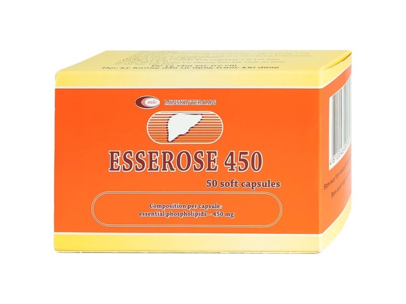 Thuốc cải thiện triệu chứng bệnh lý gan Esserose 450mg (5 vỉ x 10 viên/hộp)
