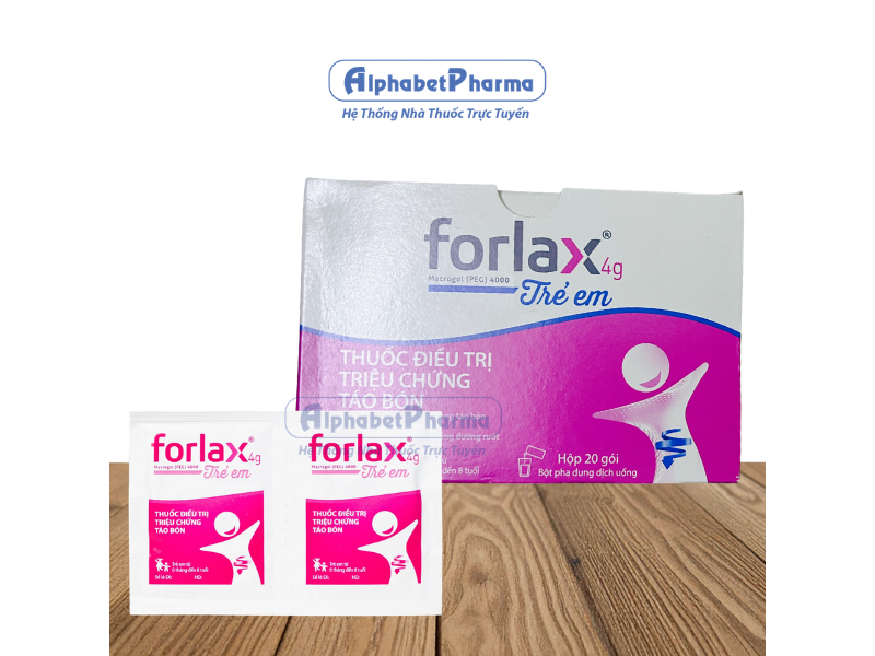 Thuốc điều trị chứng táo bón trẻ em Forlax 4g kids (20 gói/hộp)