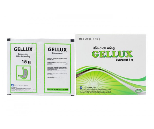 Thuốc trị loét dạ dày, tá tràng Gellux (20 gói/hộp)
