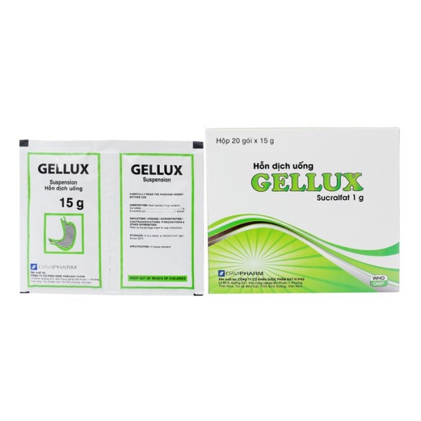 Thuốc trị loét dạ dày, tá tràng Gellux (20 gói/hộp)