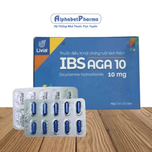 Thuốc điều trị hội chứng ruột kích thích IBS Aga 10mg (3 vỉ x 10 viên/hộp)