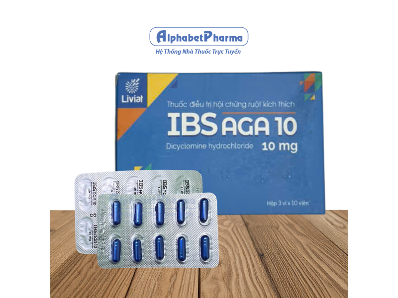 Thuốc điều trị hội chứng ruột kích thích IBS Aga 10mg (3 vỉ x 10 viên/hộp)