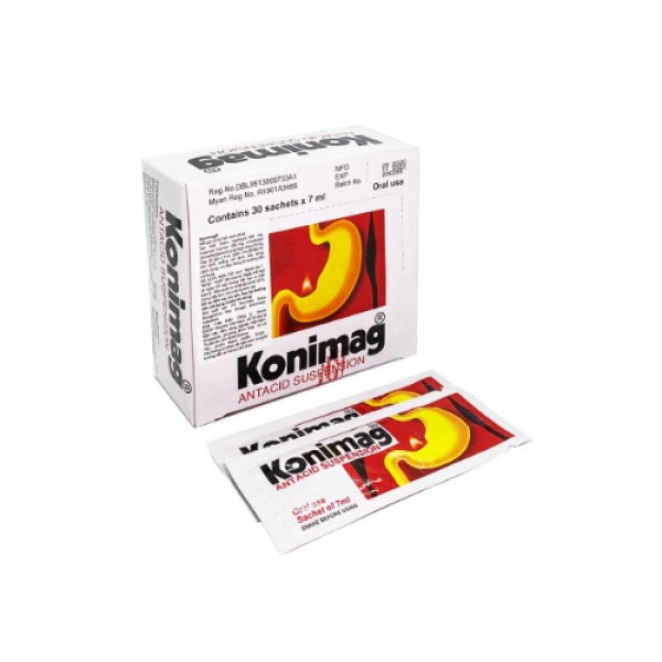 Hỗn dịch uống trị viêm loét dạ dày, đầy hơi Konimag (30 gói/hộp)