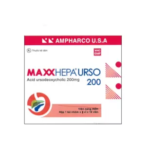 Thuốc điều trị bệnh gan Maxxhepa Urso 200mg (3 vỉ x 10 viên/hộp)