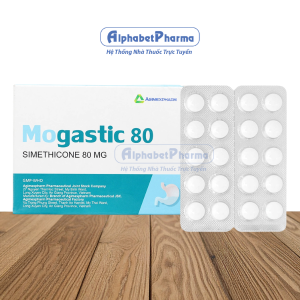 Thuốc trị đầy hơi, khó tiêu Mogastic 80 (10 vỉ x 10 viên/hộp)