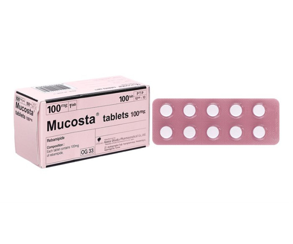 Thuốc điều trị viêm loét dạ dày Mucosta 100mg (10 vỉ x 10 viên/hộp)