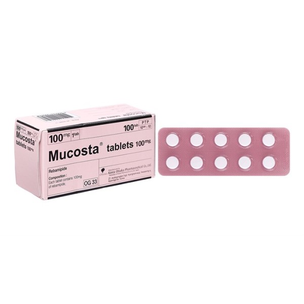 Thuốc điều trị viêm loét dạ dày Mucosta 100mg (10 vỉ x 10 viên/hộp)