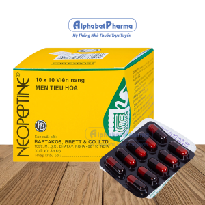 Thuốc điều trị đầy hơi, khó tiêu Neopeptine (10 vỉ x 10 viên/hộp)