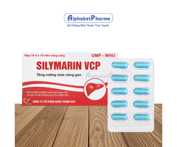 Thuốc trị bệnh gan Silymarin 140mg VCP (10 vỉ x 10 viên/hộp)