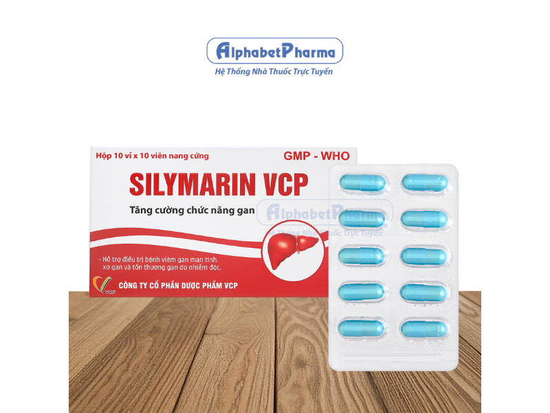 Thuốc trị bệnh gan Silymarin 140mg VCP (10 vỉ x 10 viên/hộp)
