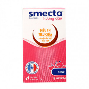 Thuốc bột trị tiêu chảy Smecta hương dâu (12 gói/hộp)
