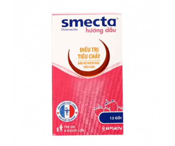 Thuốc bột trị tiêu chảy Smecta hương dâu (12 gói/hộp)