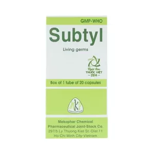 Thuốc trị tiêu chảy, viêm ruột Subtyl MKP (20 viên/lọ)