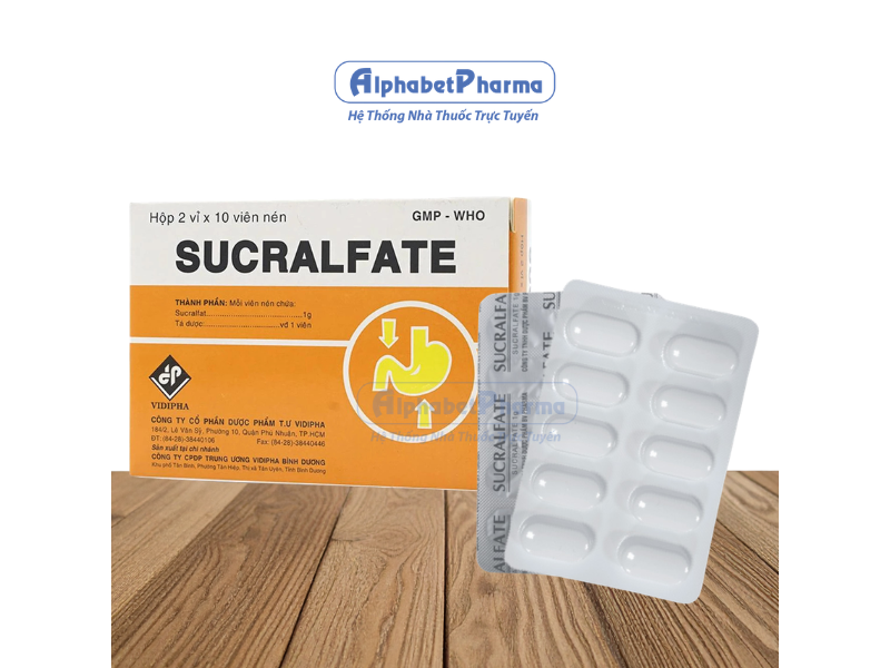 Thuốc điều loét dạ dày-tá tràng Sucralfate (2 vỉ x 10 viên/hộp)
