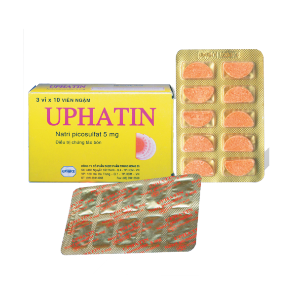 Thuốc điều trị chứng táo bón Uphatin 5mg (3 vỉ x 10 viên/hộp)