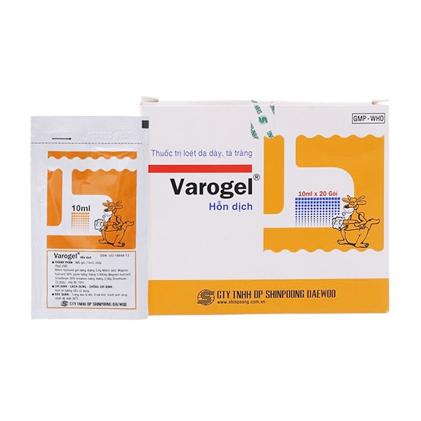 Thuốc trị viêm loét dạ dày, ợ chua, khó tiêu Varogel (20 gói/hộp)