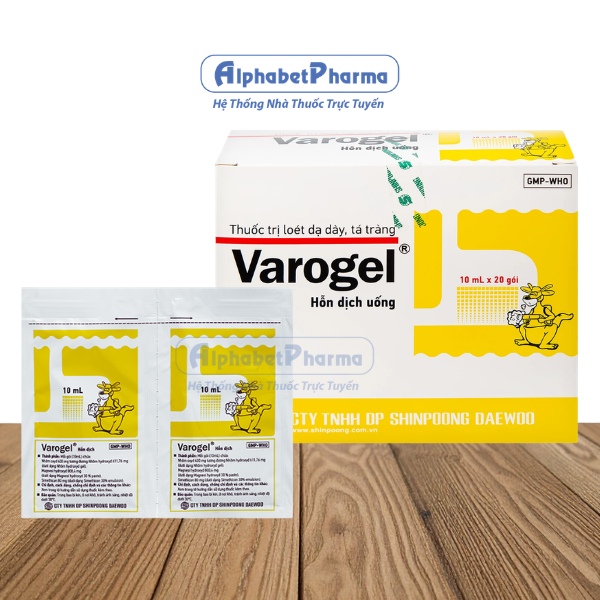 Thuốc trị viêm loét dạ dày, ợ chua, khó tiêu Varogel (20 gói/hộp)