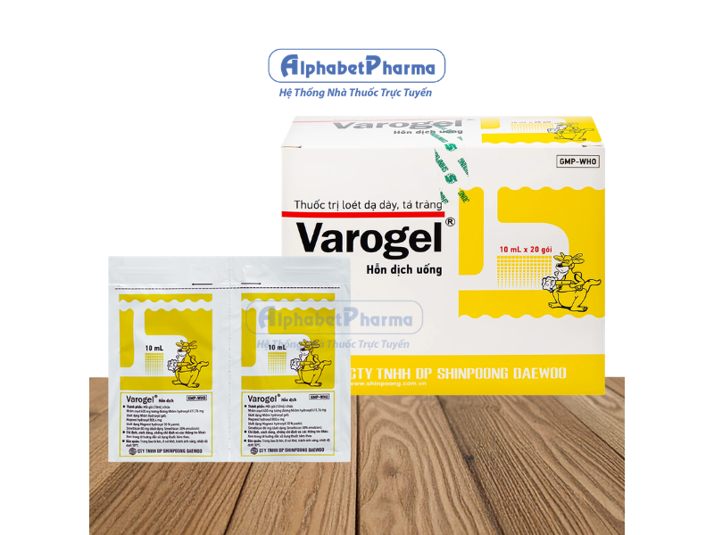 Thuốc trị viêm loét dạ dày, ợ chua, khó tiêu Varogel (20 gói/hộp)