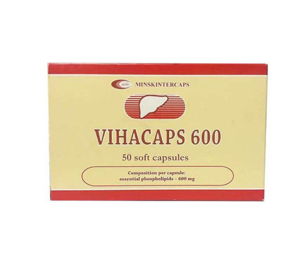 Thuốc cải thiện triệu chứng bệnh lý gan Vihacaps 600mg (5 vỉ x 10 viên/hộp)