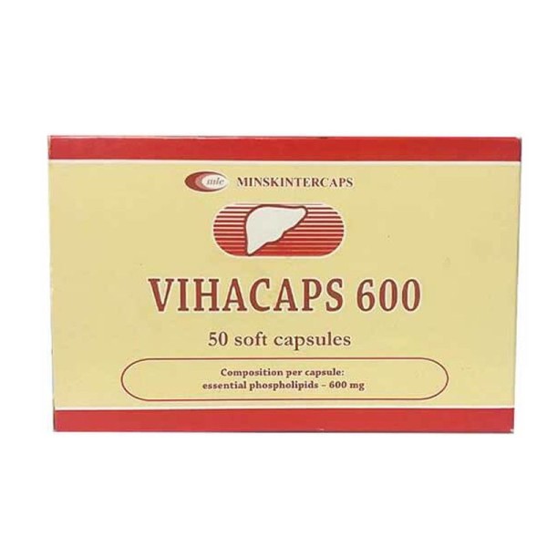 Thuốc cải thiện triệu chứng bệnh lý gan Vihacaps 600mg (5 vỉ x 10 viên/hộp)