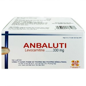 Thuốc điều trị thiếu hụt carnitine Anbaluti PhuongDongPharma (9 vỉ x 10 viên/hộp)